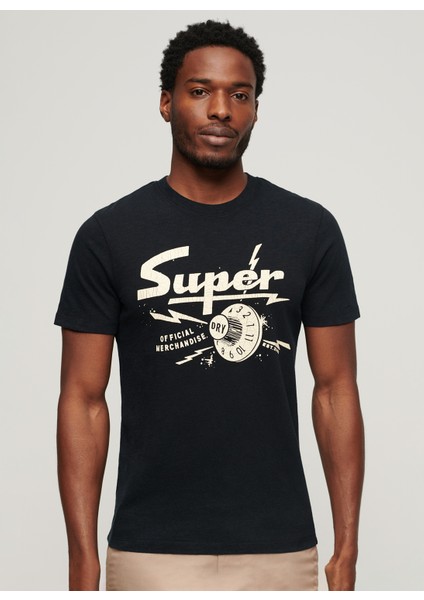 Bisiklet Yaka Baskılı Siyah Erkek T-Shirt M1011918A12A_RETRO Rocker Graphıc T fiyatları