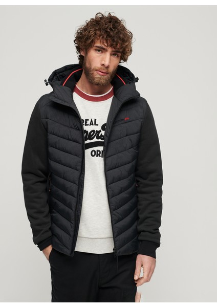Normal Siyah Erkek Ceket M2013532A02A_HOODED Storm Hybrıd Pa