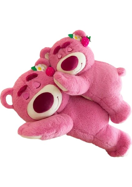 Uyuyan Yüz Çilek Ayı Bebek Yastık Büyük Yastık Peluş Oyuncak (Yurt Dışından)