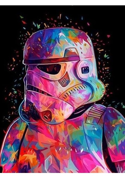 Starwars Klon Asker Sayılarla Boyama Seti 60X75 cm (Tuvale Gerili)
