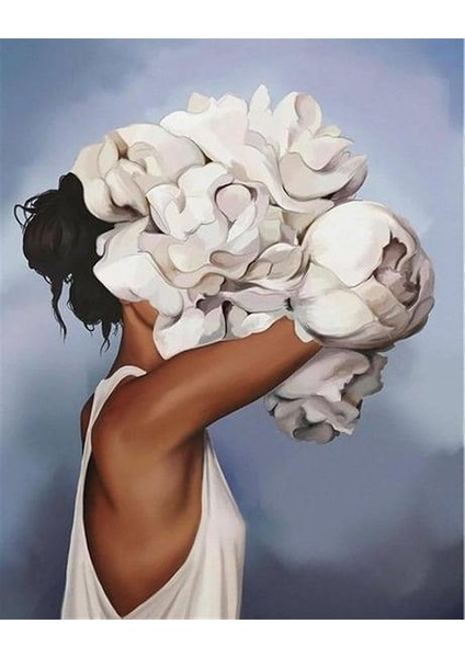 Çiçeklenmek 3 Sayılarla Boyama Seti 80X100 cm (Tuvale Gerili)