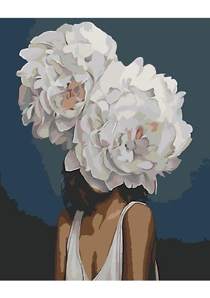 Çiçeklenmek ve Tomurcuk Sayılarla Boyama Seti( Tuval Şasesine Gerili)