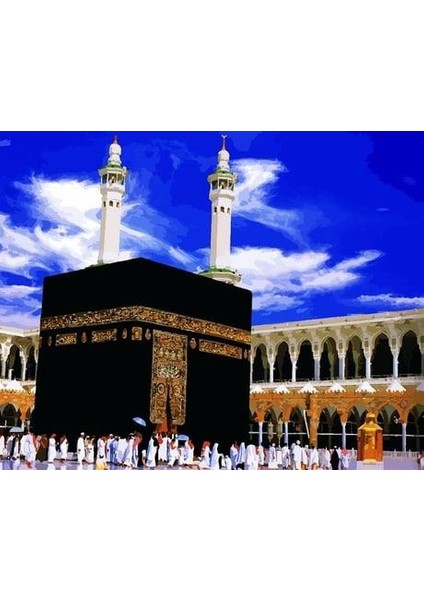 Kabe Sayılarla Boyama Seti (Tuvale Gerili)