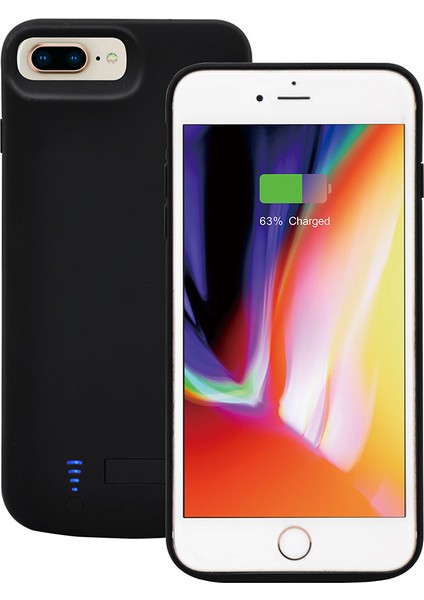 iPhone 6 Plus Zore 6000 Mah Şarjlı Kılıf-Siyah