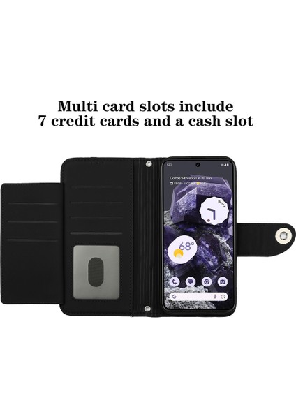 Google Pixel 8A Kart Yuvalı Eşkenar Dörtgen Stand Kapağı (Yurt Dışından)