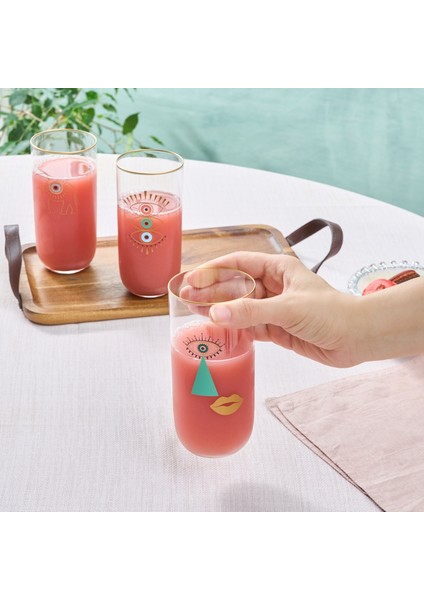 Lizzie 3'lü Meşrubat Bardağı 380 ml