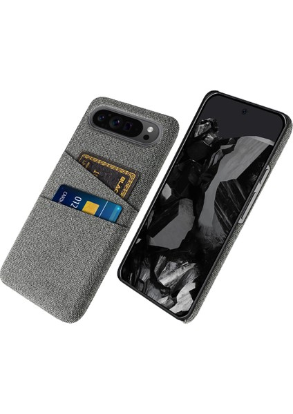 Google Pixel 9 Pro Çift Kumaş Dokulu Sert Pc Kapağı (Yurt Dışından)
