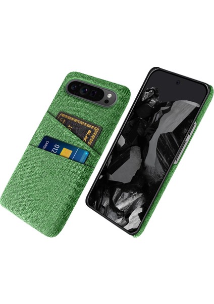 Google Pixel 9 Pro Çift Kumaş Dokulu Sert Pc Kapağı (Yurt Dışından)