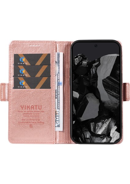 Google Pixel 9 Pro Litchi Doku Pu Deri Cüzdan Telefon Kapağı (Yurt Dışından) modelleri