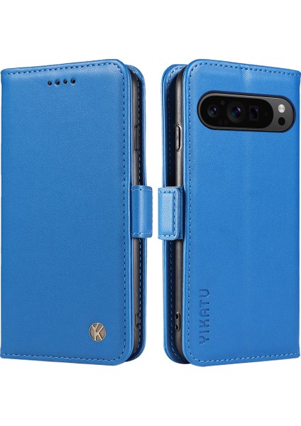 Google Pixel 9 Pro Standı Manyetik Cüzdan Telefon Kapağı (Yurt Dışından)