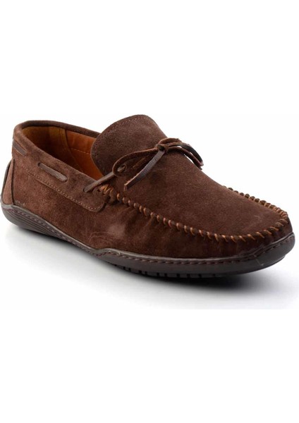 Kahve Süet Hakiki Deri Erkek Loafer Ayakkabı E01396070202