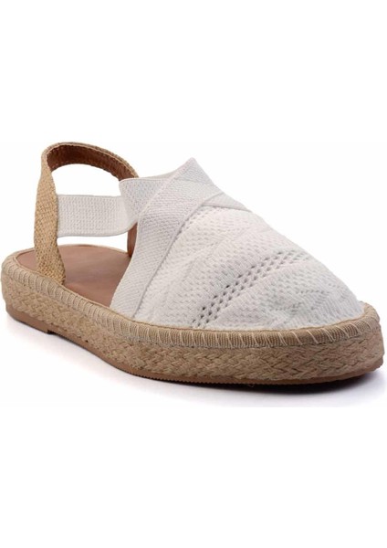 Beyaz Triko Kadın Espadril K01937050082