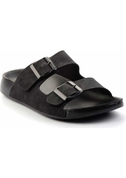 Siyah Nubuk Kadın Terlik K04819301301