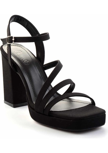 Mat Siyah Saten Kadın Klasik Topuklu Ayakkabı K05215161538 fiyatları