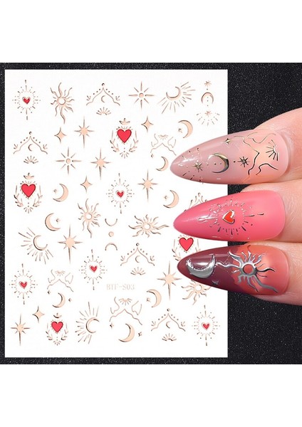 1 Adet Altın Gümüş Kelebek Tırnak Çıkartmalar Dıy Bronzlaştırıcı Lazer Yıldız Kalp Ay Güneş Yapışkanlı Çıkartmalar Tırnak Sanat Aksesuarları Dekorasyon (Yurt Dışından) fırsatları