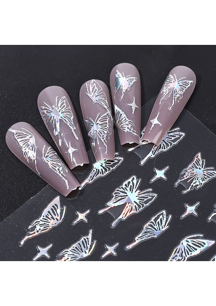 1 Adet Altın Gümüş Kelebek Tırnak Çıkartmalar Dıy Bronzlaştırıcı Lazer Yıldız Kalp Ay Güneş Yapışkanlı Çıkartmalar Tırnak Sanat Aksesuarları Dekorasyon (Yurt Dışından) indirimleri