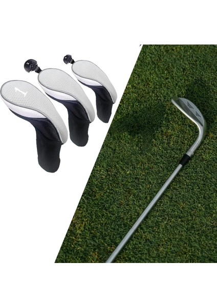 3'lü Golf Kılıfı No. 3 4 5 6 7 x Oversize Golf Gri (Yurt Dışından)