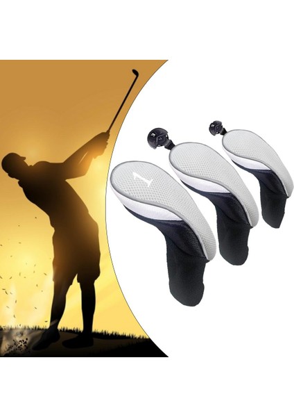 3'lü Golf Kılıfı No. 3 4 5 6 7 x Oversize Golf Gri (Yurt Dışından)