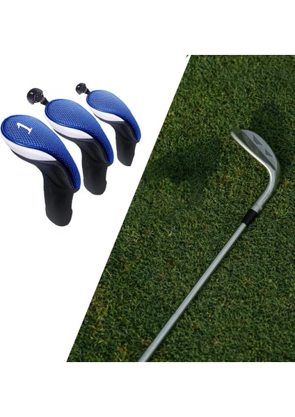 3'lü Golf Kılıfı No. 3 4 5 6 7 x Oversize Golf Mavi (Yurt Dışından)