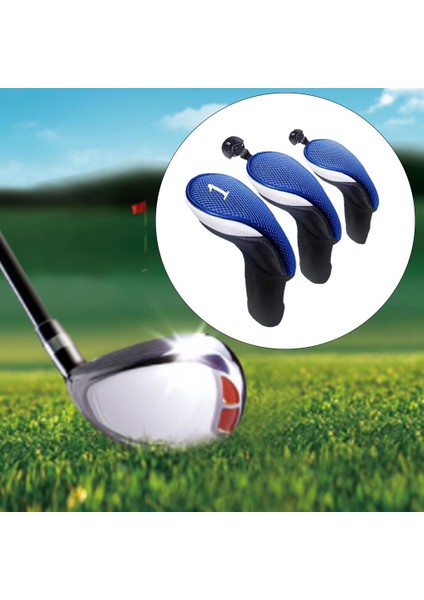 3'lü Golf Kılıfı No. 3 4 5 6 7 x Oversize Golf Mavi (Yurt Dışından)