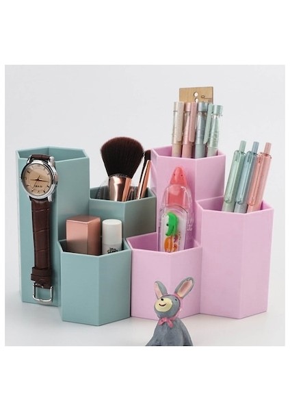 Çok Fonksiyonlu Masaüstü Kalem Saklama Kutusu- Yeşil (Yurt Dışından) fırsatları