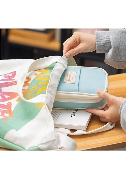 Heamor Büyük Kapasiteli Kalem Kutusu Büyük Kalem Kılıfı Kırtasiye Kalem Çantası Genç Kızlar Erkekler Için Yeşil - Açık Mavi (Yurt Dışından) modelleri