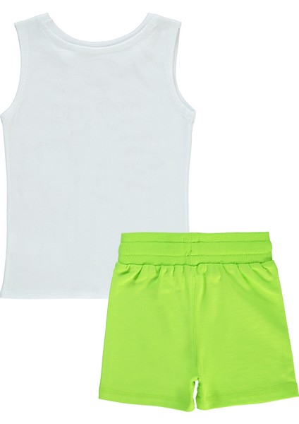 Erkek Çocuk Şortlu Takım 2-5 Yaş Beyaz fiyatları