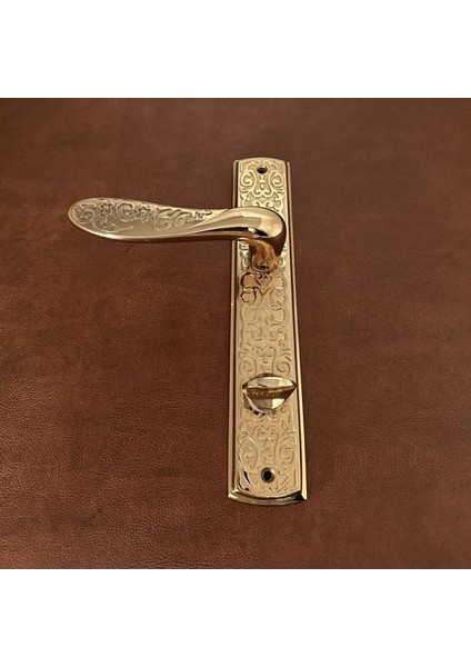 Özen Handles Imza Titanyum ZK19 Zamak Aynalı Wc Banyo Kapı Kolu Sol Basar 1 Takım