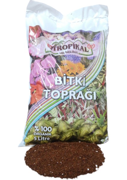 Tropıkal Torf Bitki Toprağı 5 Lt.+ 500 Ml. Sıvı Bitki Besini