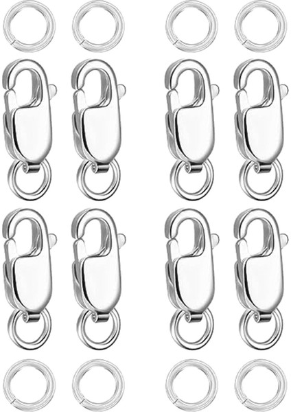 8x Istakoz Pençe Kapatma Klipsler Bilezik Metal Takı Yapımı Malzemeleri (Yurt Dışından)