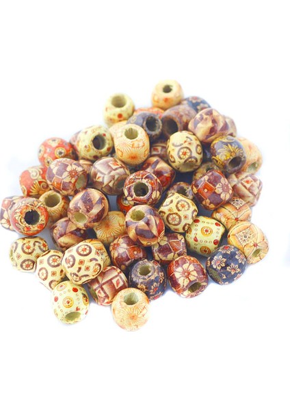 100 17MM Kar Yuvarlak Ahşap Takı Yapımı Şek Spacer Charms Craft 17MM 8mm (Yurt Dışından)