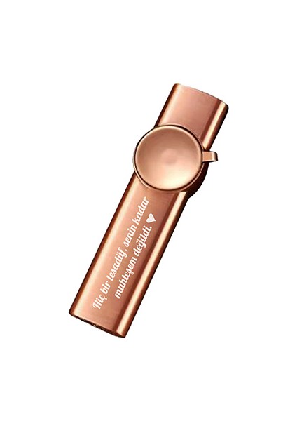 Kişiye Özel Sözlü Tasarım Metal Zarif Gold Çakmak fiyatları