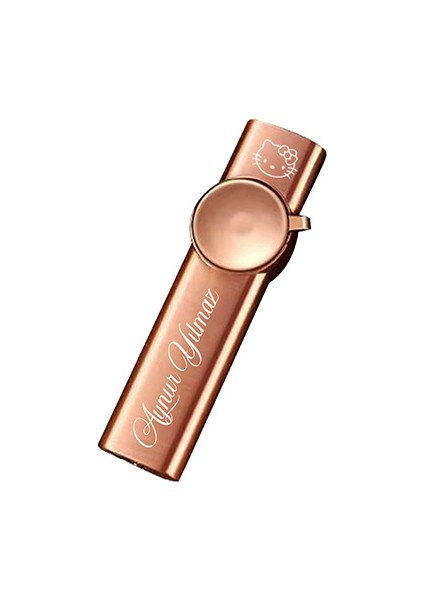 Kişiye Özel Isimli Hello Kitty Tasarım Metal Zarif Gold Çakmak fiyatları