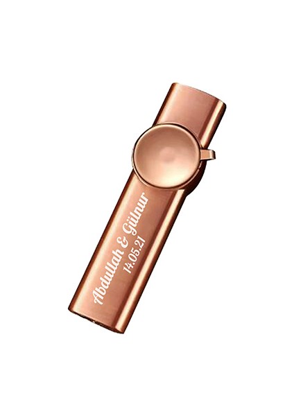 Kişiye Özel Isim ve Tarih Tasarım Metal Zarif Gold Çakmak fiyatları