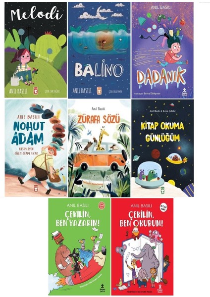 Çekilin Ben Yazarım! - Çekilin Ben Okurum! - Kitap Okuma Günlüğüm - Balino - Melodi - Nohut Adam - Zürafa Sözü - Dadanık 8 Kitap - Anıl Basılı