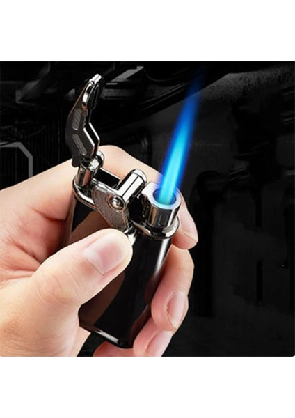 Kişiye Özel Isim ve Tarihli Melek Kanat Tasarım Benzinli Lüks Metal Siyah Çakmak modelleri