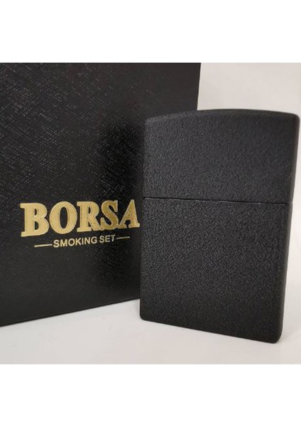 Kişiye Özel Isimli ve Sözlü Benzinli Zippo Çakmak Siyah