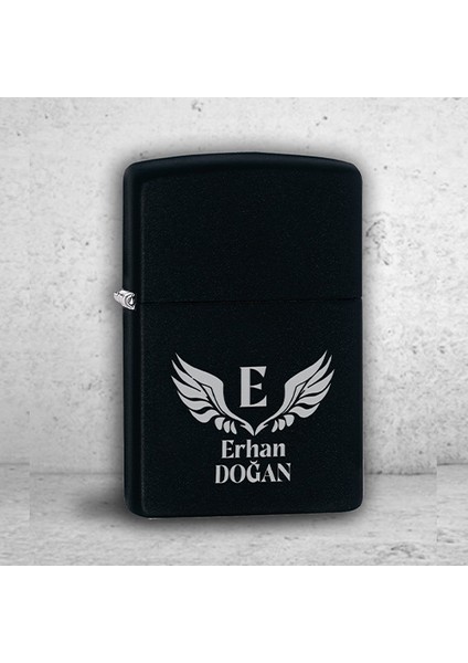 Kişiye Özel Isimli Benzinli Zippo Çakmak Siyah fiyatları