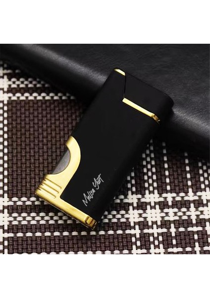 Kişiye Özel Isimli Tasarım Lüks Çakmak Siyah-Gri-Gold Renk Çeşitleri