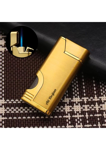 Kişiye Özel Isimli Tasarım Lüks Çakmak Siyah-Gri-Gold Renk Çeşitleri