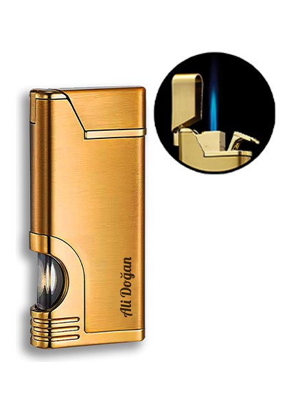 Kişiye Özel Isimli Tasarım Lüks Çakmak Siyah-Gri-Gold Renk Çeşitleri fiyatları