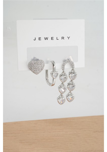 Kadın Vip Seri Anti Alerjenik 3'lü Küpe YSX005