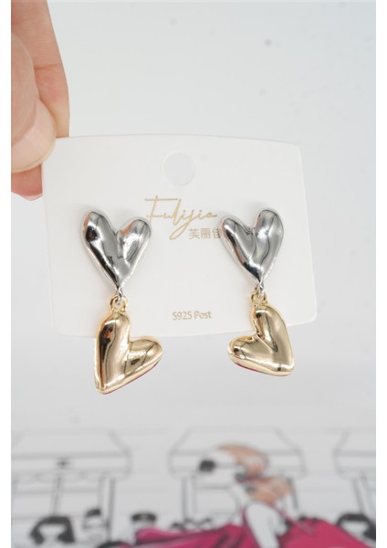 Kadın Vip Seri Gümüş Klipsli Anti Alerjenik Küpe STL003