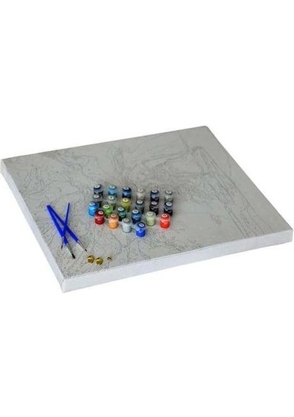 Öpücük Sayılarla Boyama Seti 80x100 cm (Tuvale Gerili) modelleri