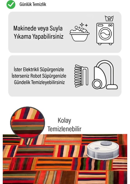 Renkli Çizgili Otantik Desen Dijital Baskılı Zenit Kilim fiyatları