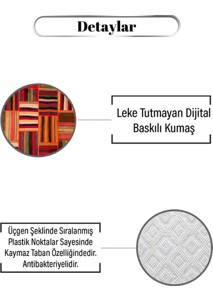 Renkli Çizgili Otantik Desen Dijital Baskılı Zenit Kilim modelleri