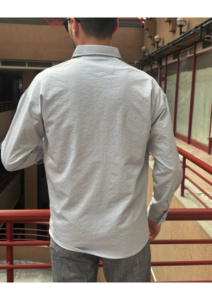 Erkek, Regular-Fit, Dokulu Kumaş, Cep Kapaklı Gömlek 24INPG08 modelleri