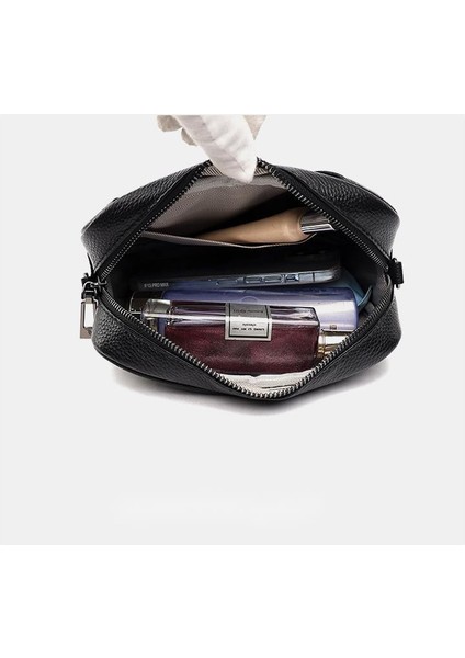 Moda Düz Renk Omuz Çantası Crossbody Çanta Kadın Deri Dokuma Çanta Cep Telefonu Çanta (Yurt Dışından)