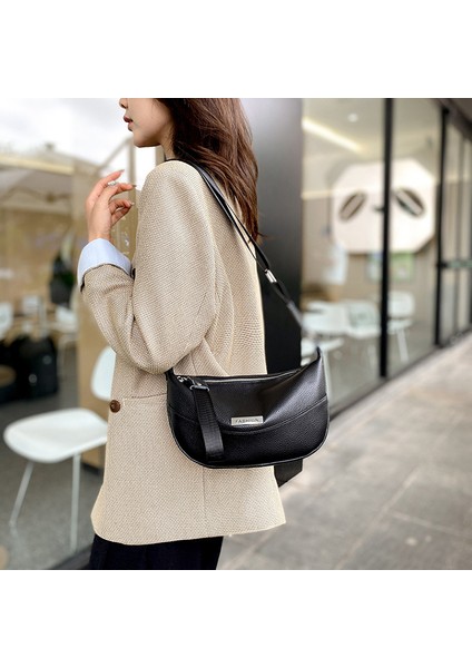 Hakiki Deri Moda Yarım Ay Omuz Çantası Kadınlar Için Yumuşak Deri Koltukaltı Çanta Yeni Crossbody Çanta (Yurt Dışından) fiyatları