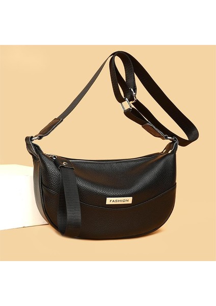 Hakiki Deri Moda Yarım Ay Omuz Çantası Kadınlar Için Yumuşak Deri Koltukaltı Çanta Yeni Crossbody Çanta (Yurt Dışından) fırsatları